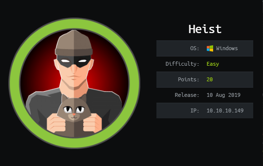 Heist Write up Hack the box