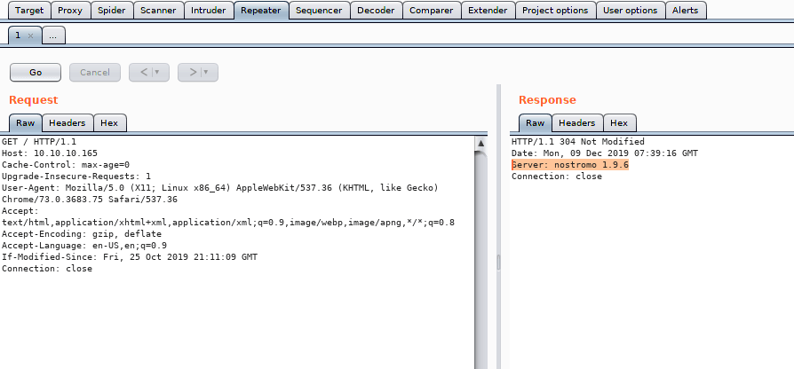 Traverxec Server Header