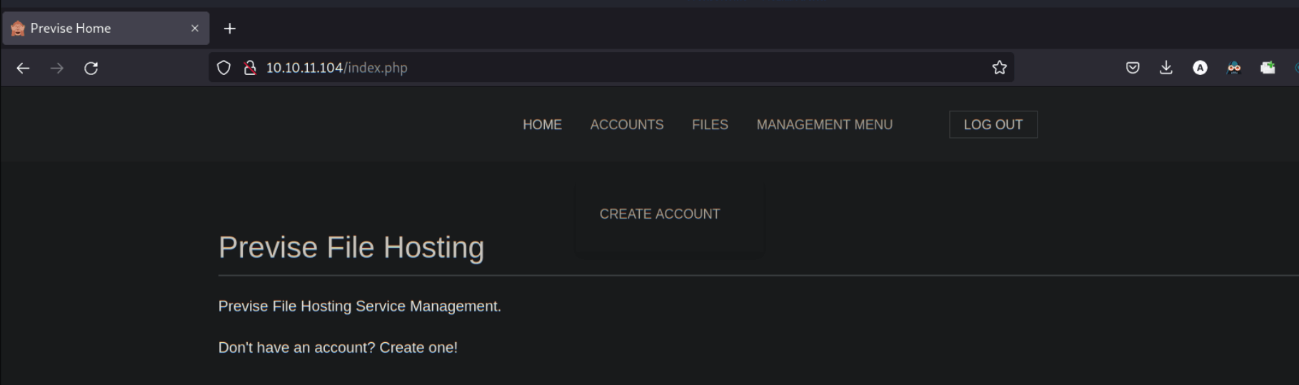 Previse Writeup