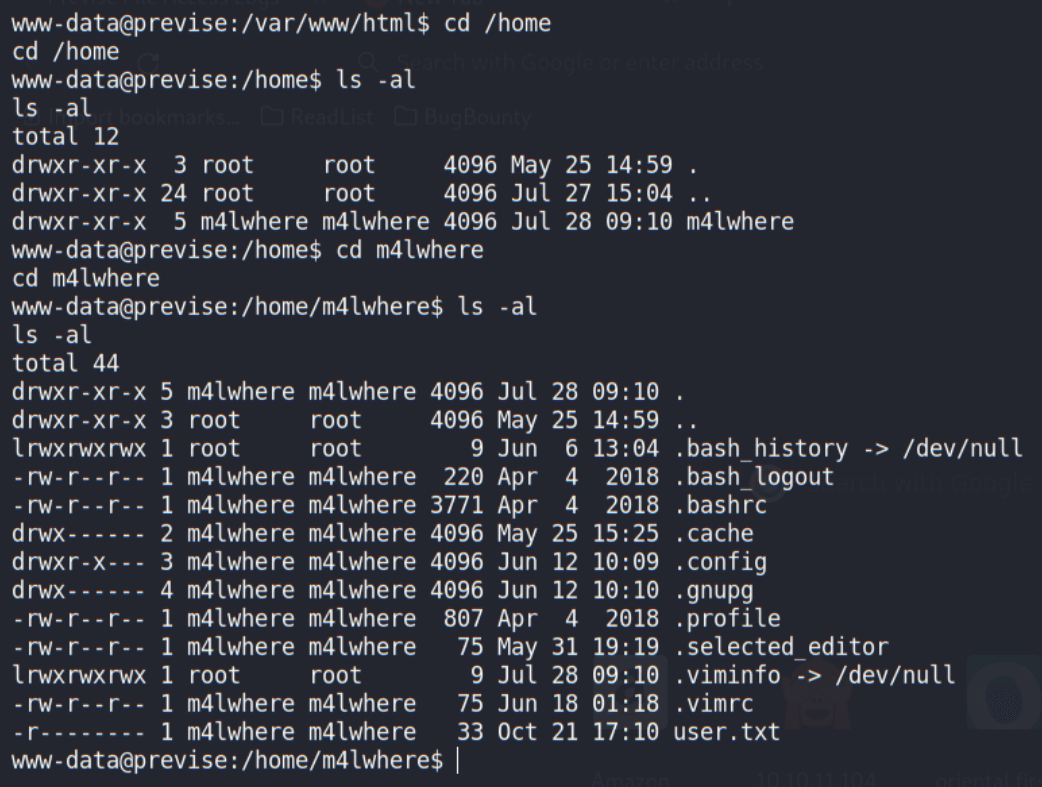 Previse Writeup