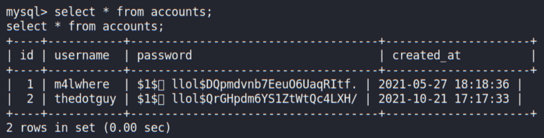 Previse Writeup