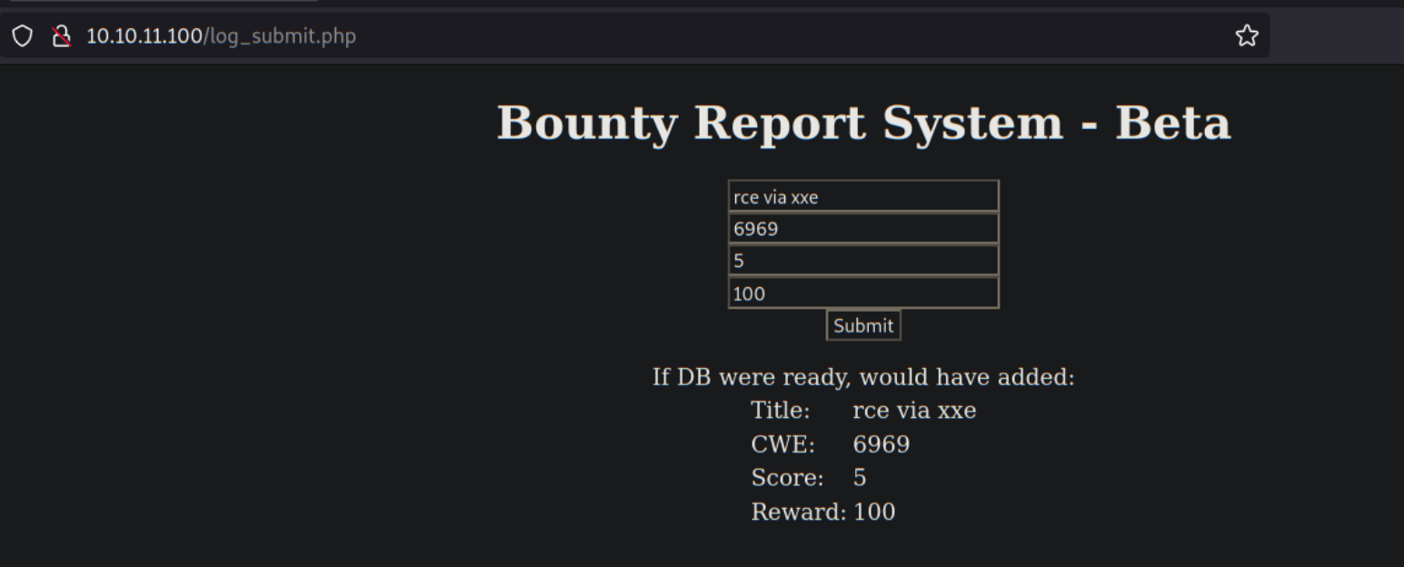 BountyHunter Writeup