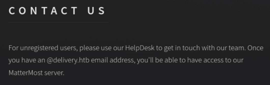 Delivery Writeup