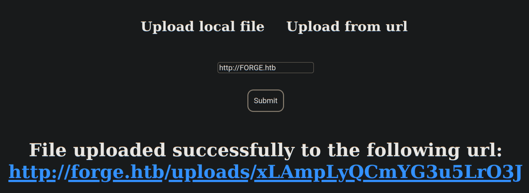 Forge Writeup