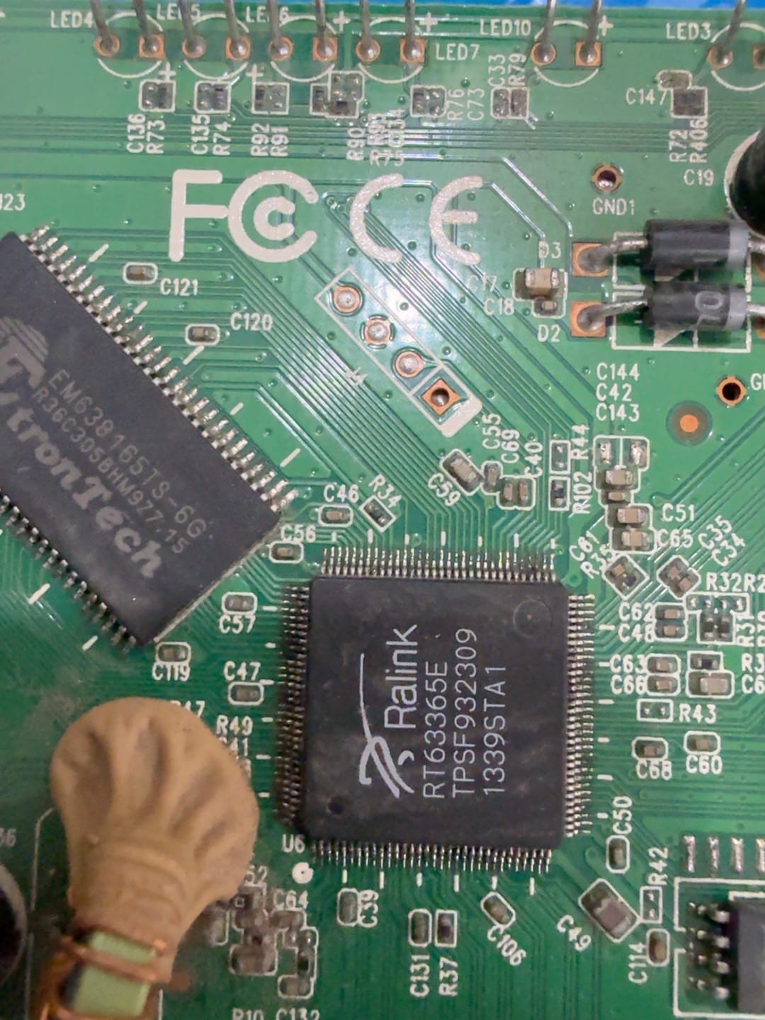 The four UART pads