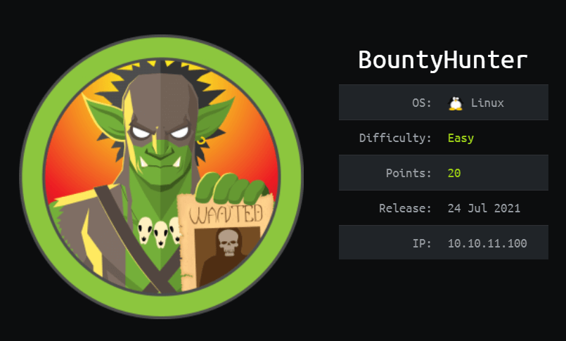 BountyHunter Writeup / Walkthrough Hack the box